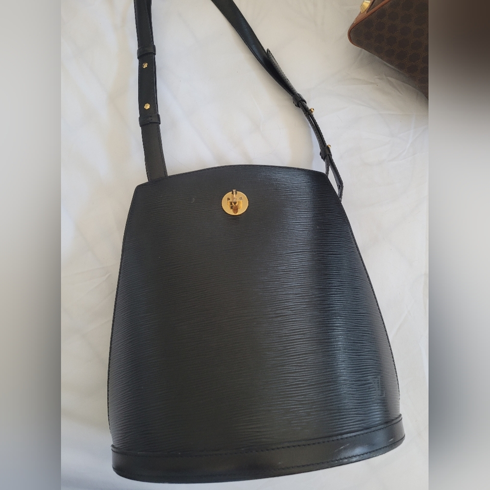 Louis Vuitton Black Epi Leather Cluny Bag